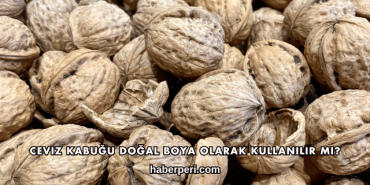 Ceviz Kabuğu Doğal Boya Olarak Kullanılır mı?
